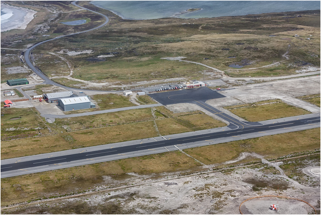 Stanley Airport from the air