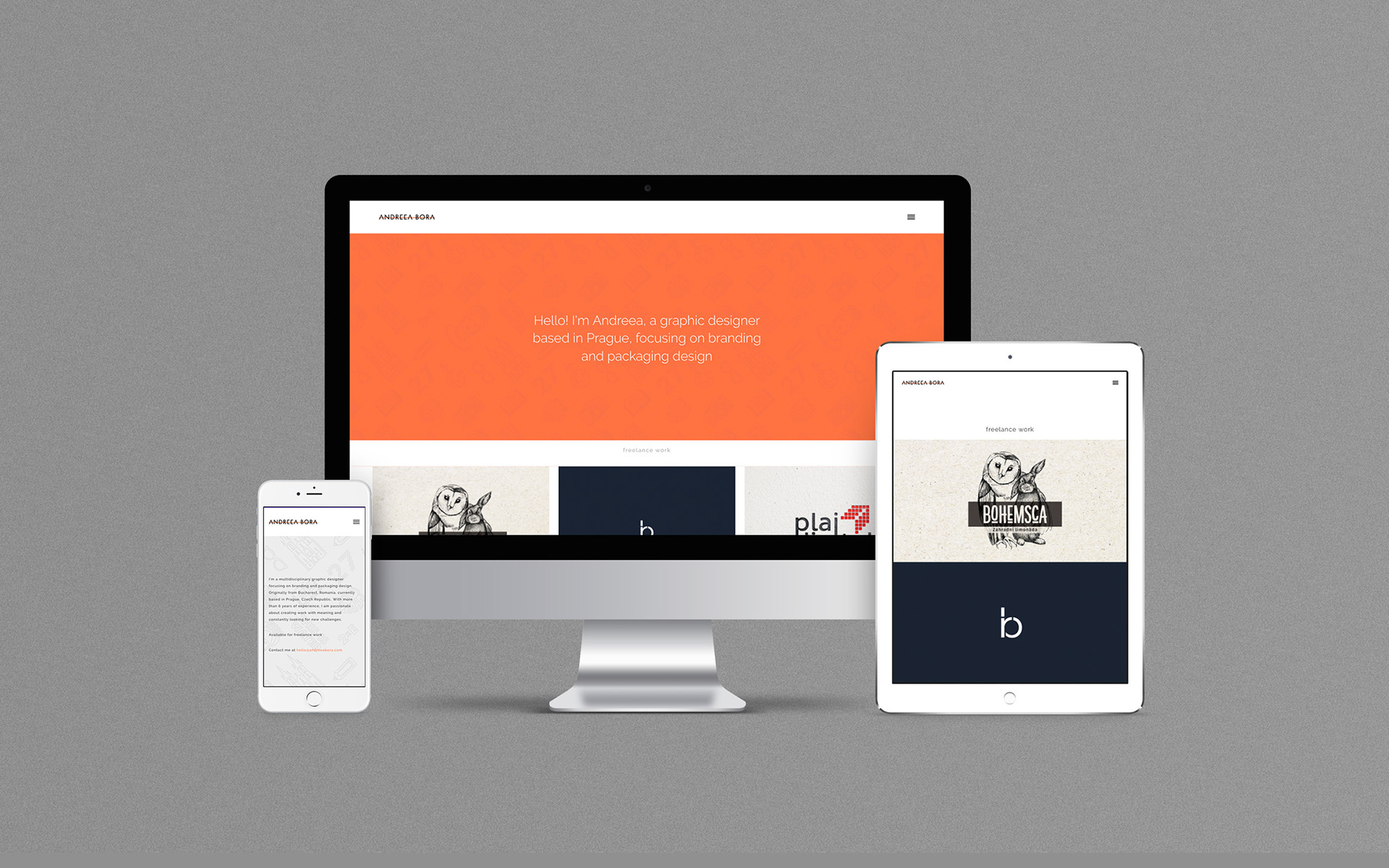 Andreea Bora design - personal branding logo visual identity website