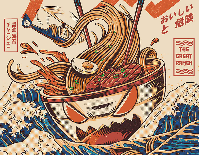 Ilustrata Design - The Great Ramen off Kanagawa