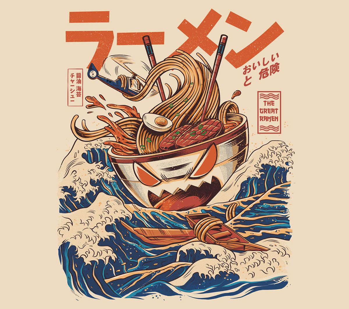 Ilustrata Design The Great Ramen off Kanagawa