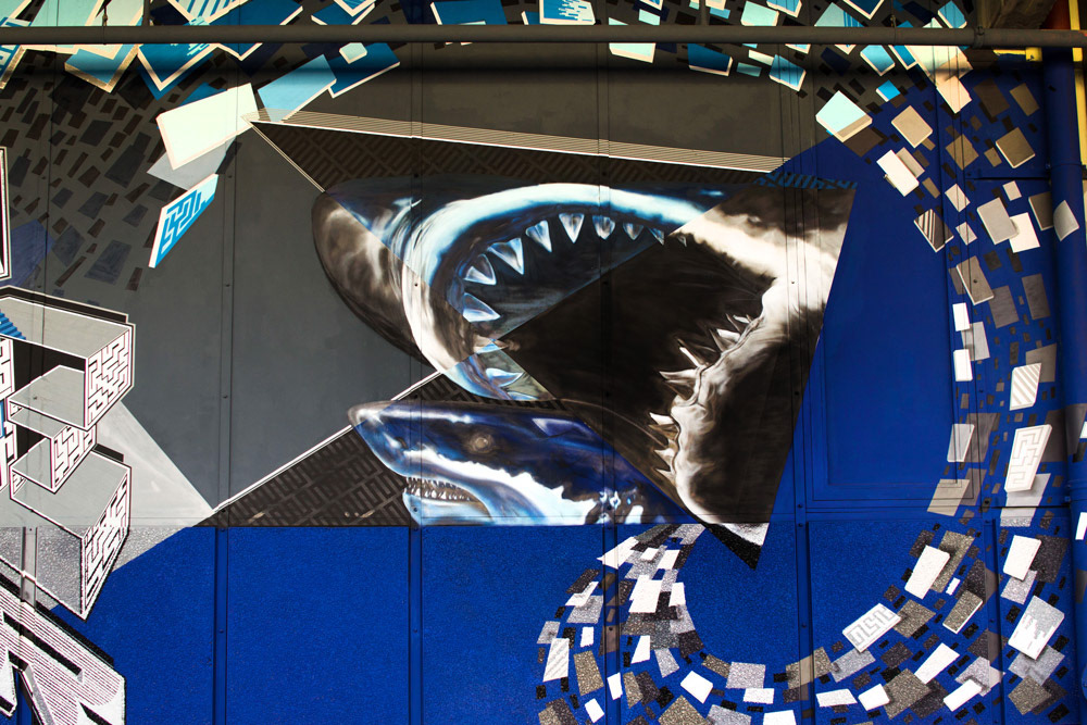 Tape Art Created By Tape Over International Tape Art Crew Mural Fest Berlin