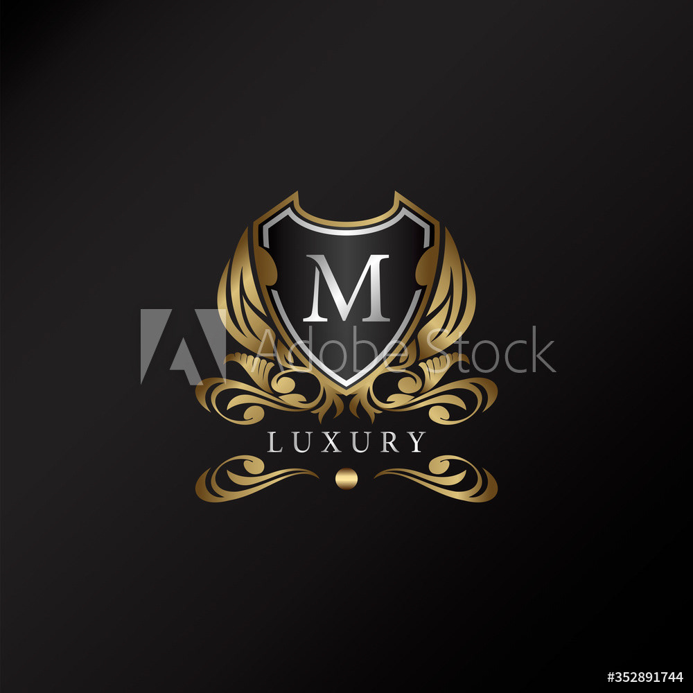 Gold Shield M Letter