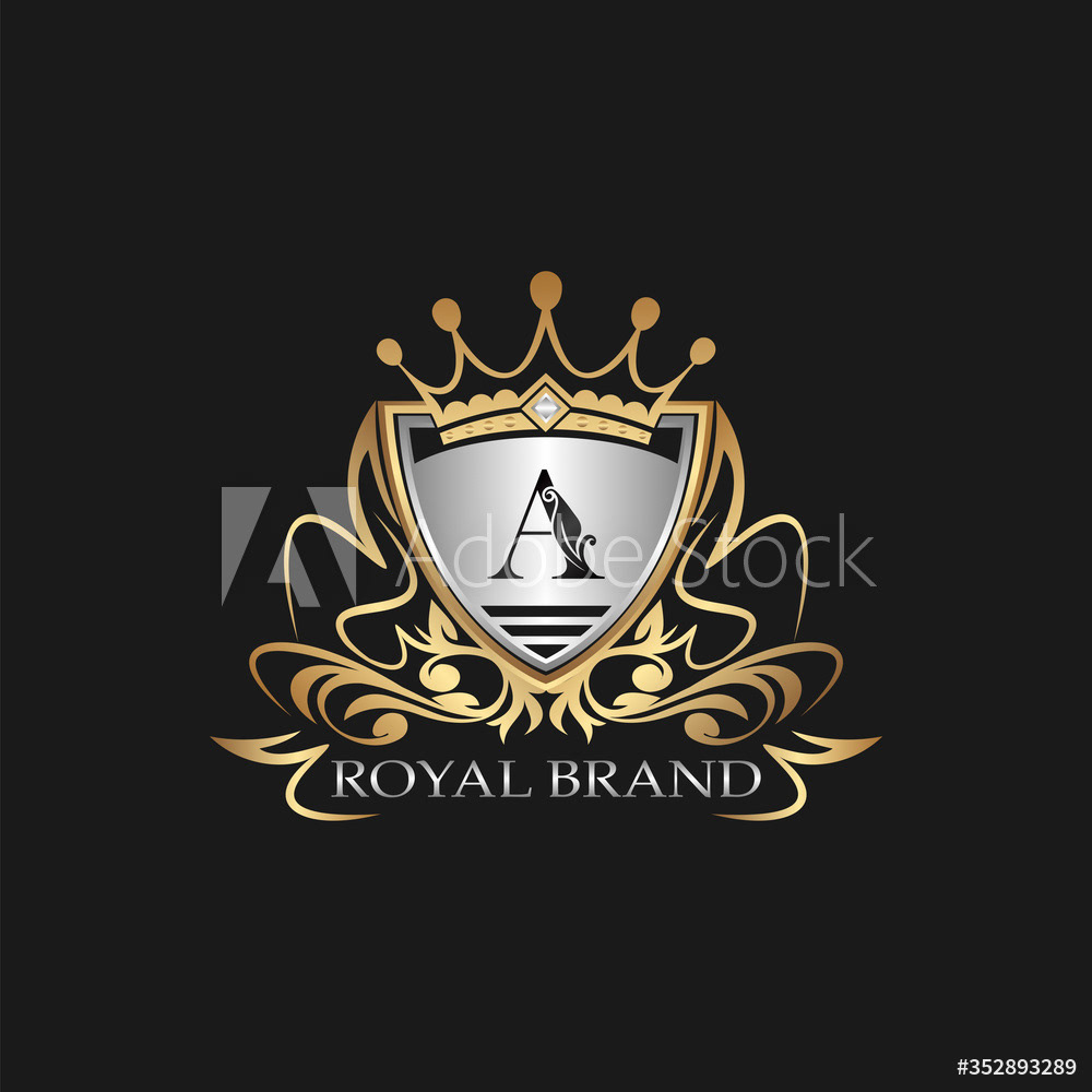 Shield Royal Brand A Logo Letter