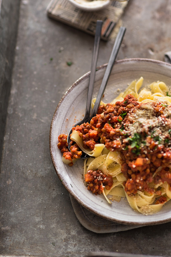 Lenaliciously - Berglinsen Bolognese mit Spagetti