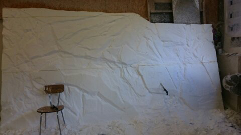 Polystyren model of rock. Created for atelier MP