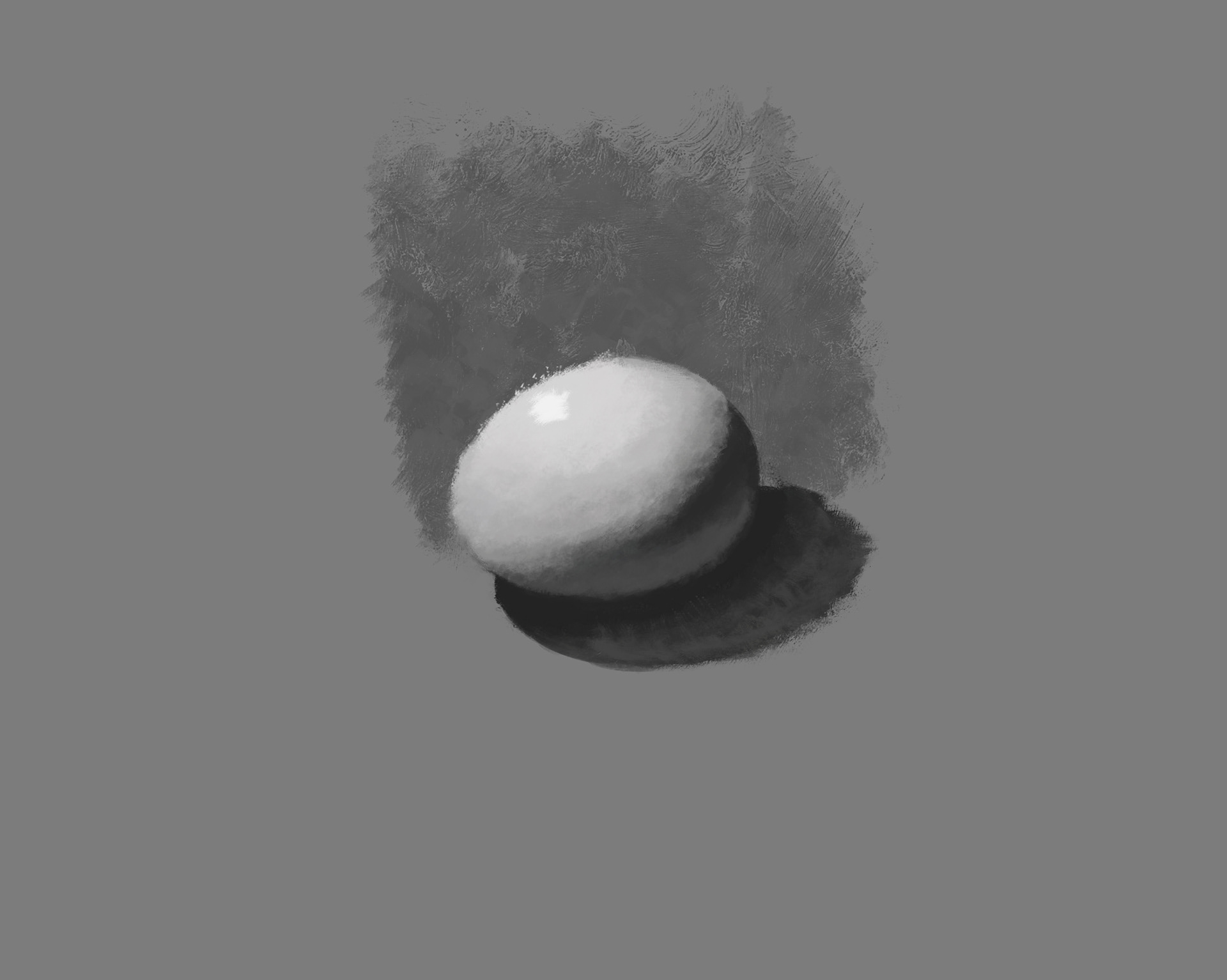 Value Study of Egg using Custom Textured Brushes in Adobe Photoshop (12/20/2020)