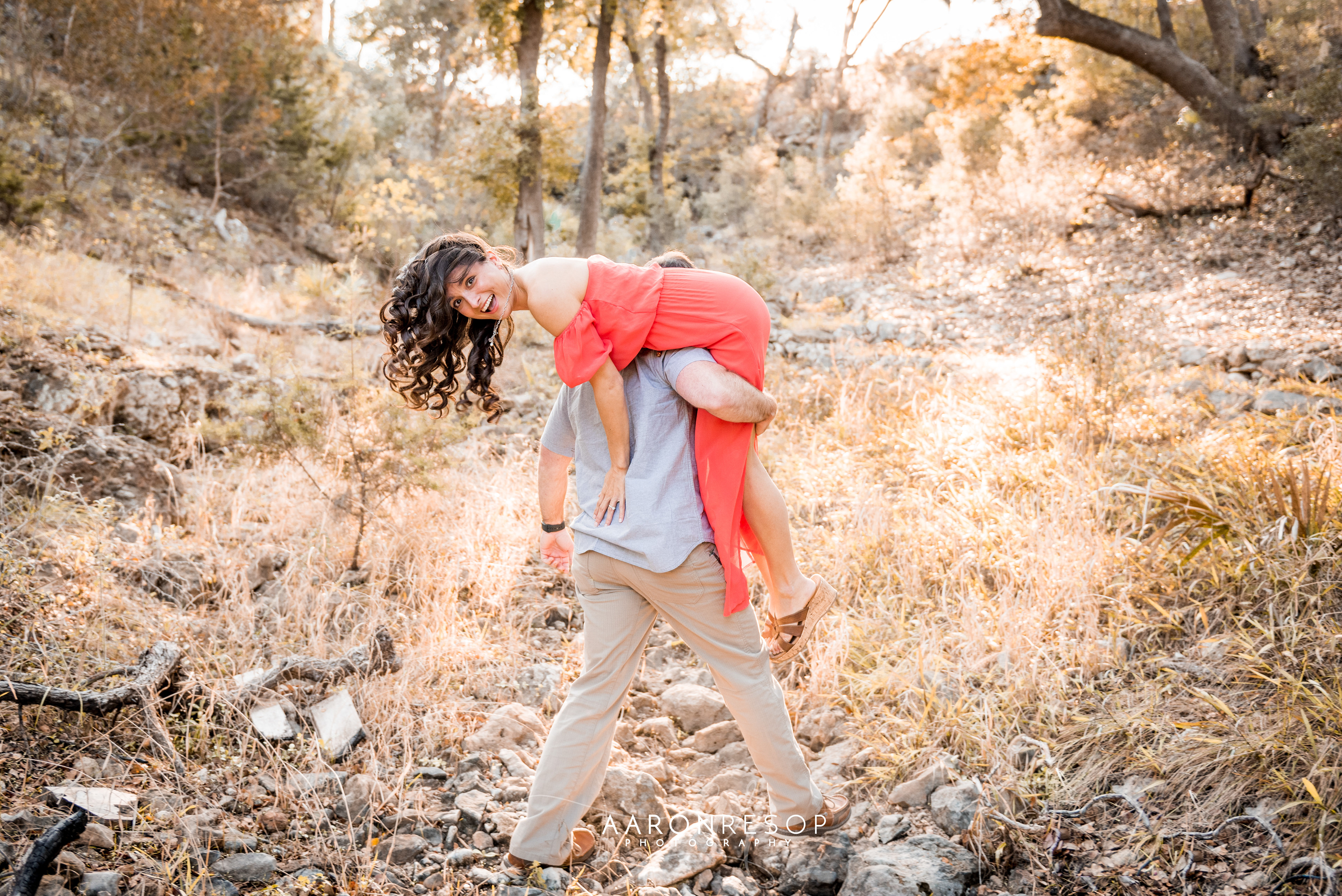 Engagement Photos taken in Spring Branch, TX 78070 by wedding photographer Aaron Resop @ Remi Ridge at Hidden Falls 2225 Bridal Veil, Spring Branch, TX 78070