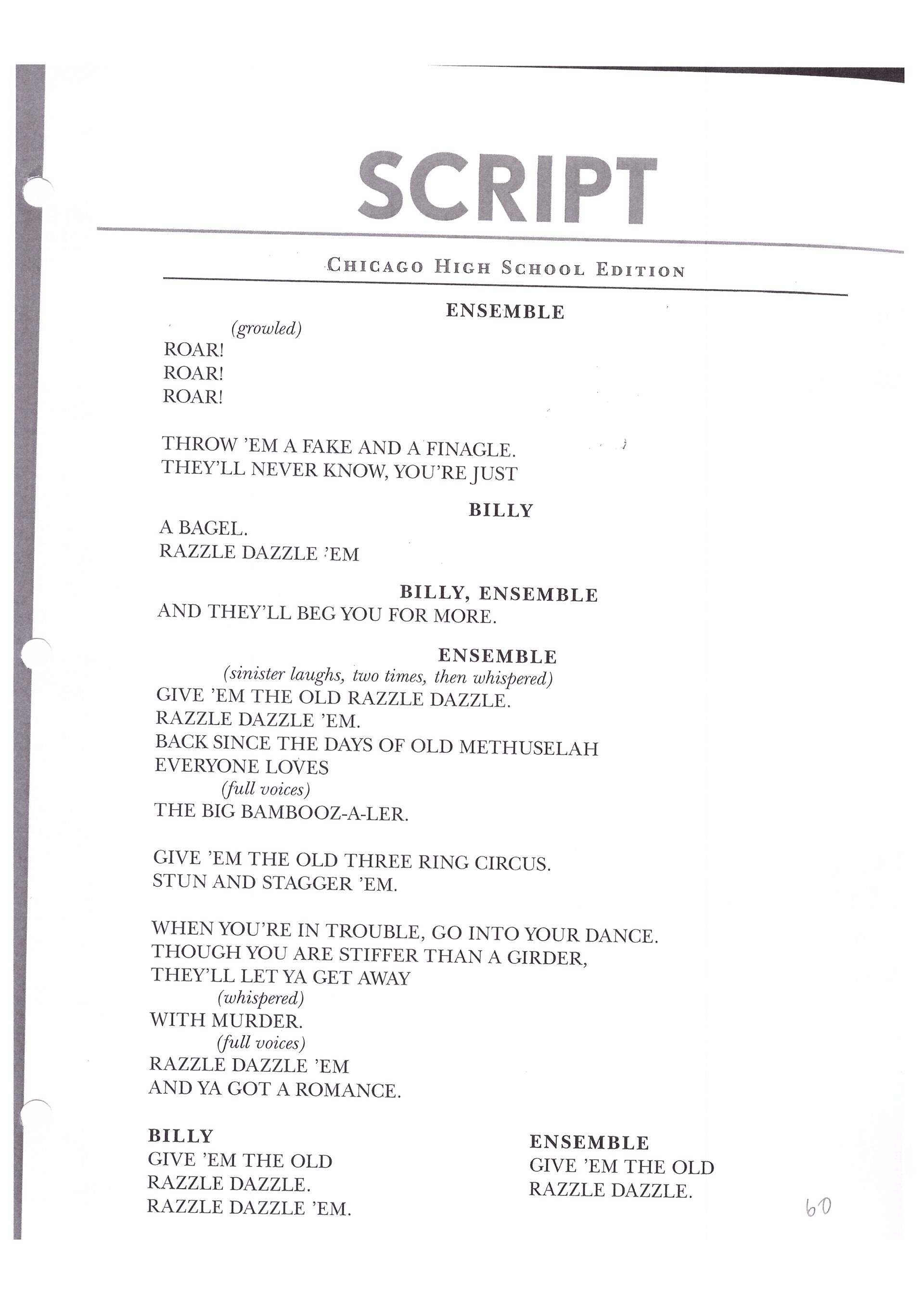 Nandini Tandon Stage Management Script Sample One