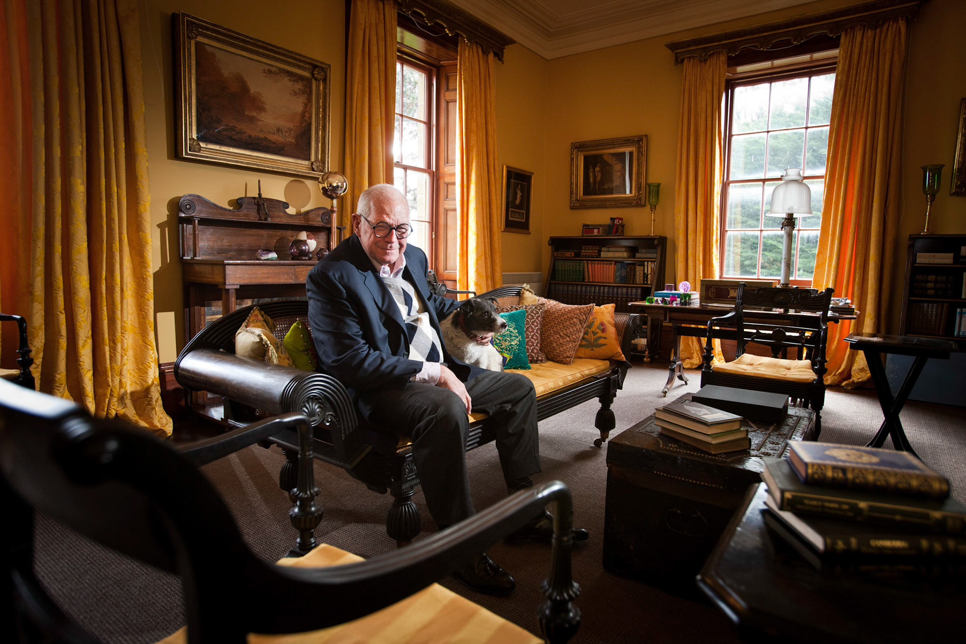 Leo Schofield at his property Dysart House at Kempton in Tasmania's southern midlands.                      201