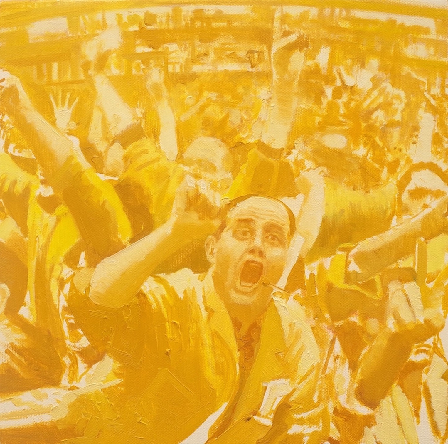 Traders, 2020, 10” x 10”, oil on canvas