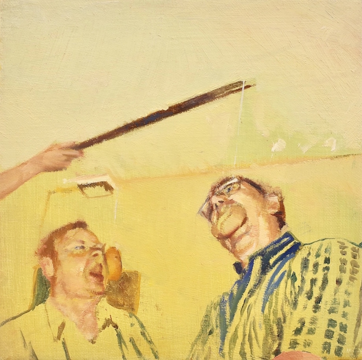 Stick and Donuts, 2011, 7 3/4” x 7 7/8”, oil on canvas