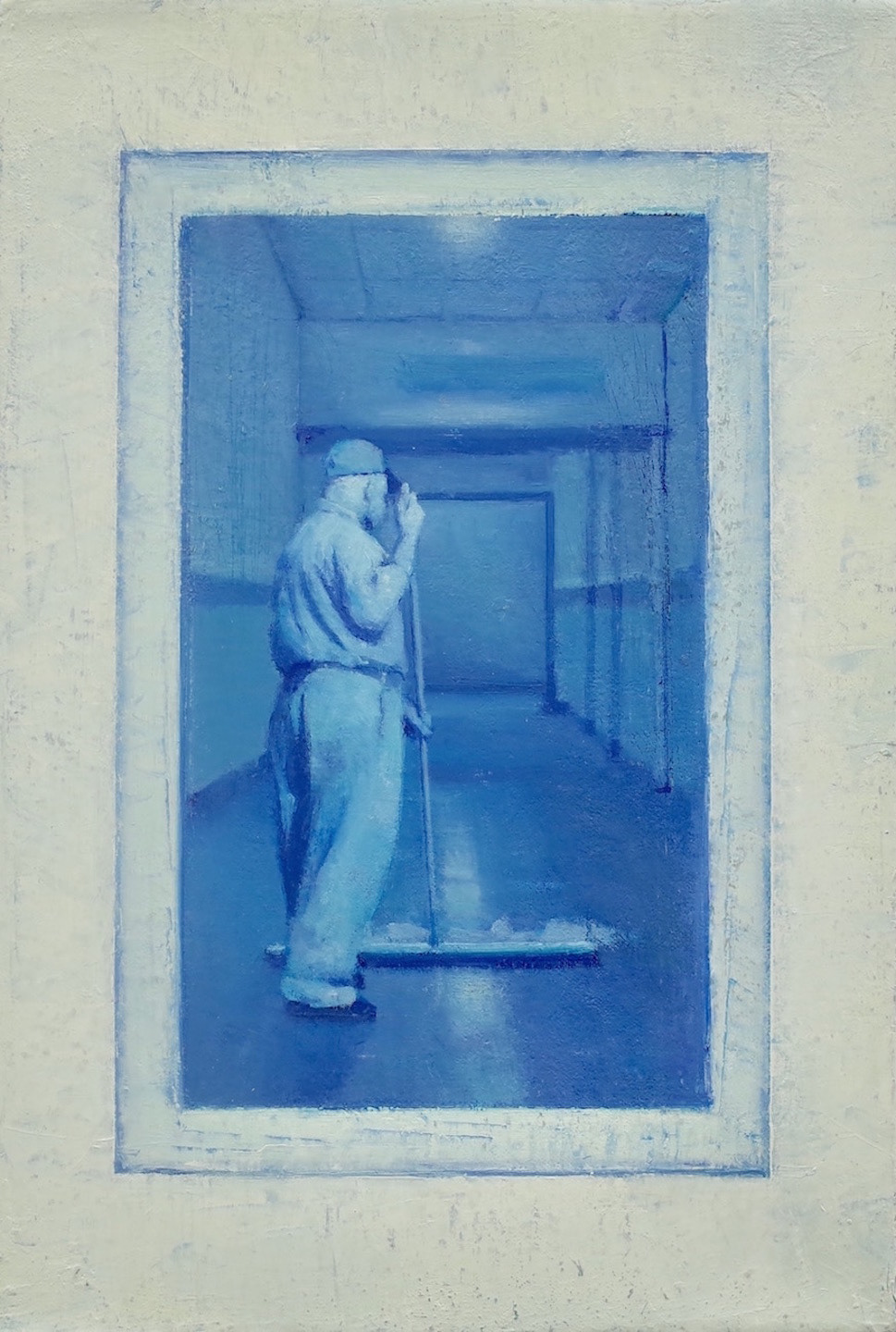 Janitor, 2014, 12” x 8 1/8”, oil on canvas