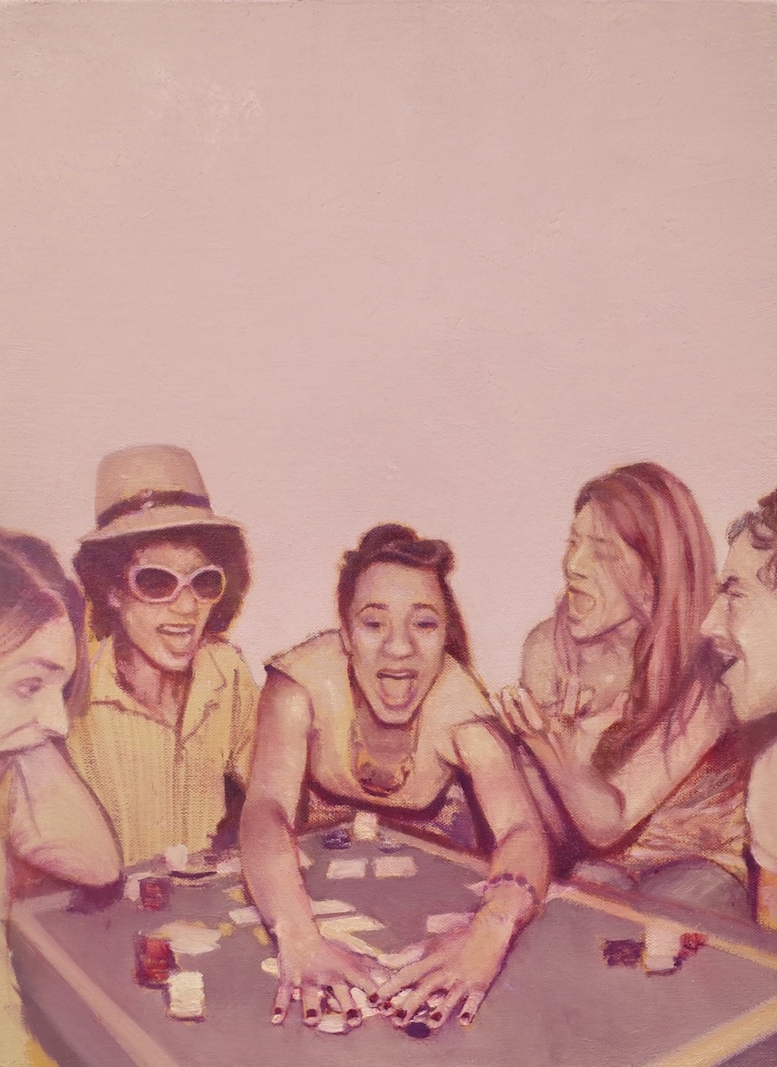 Winning Hand, 2020, 16" x 12", oil on canvas