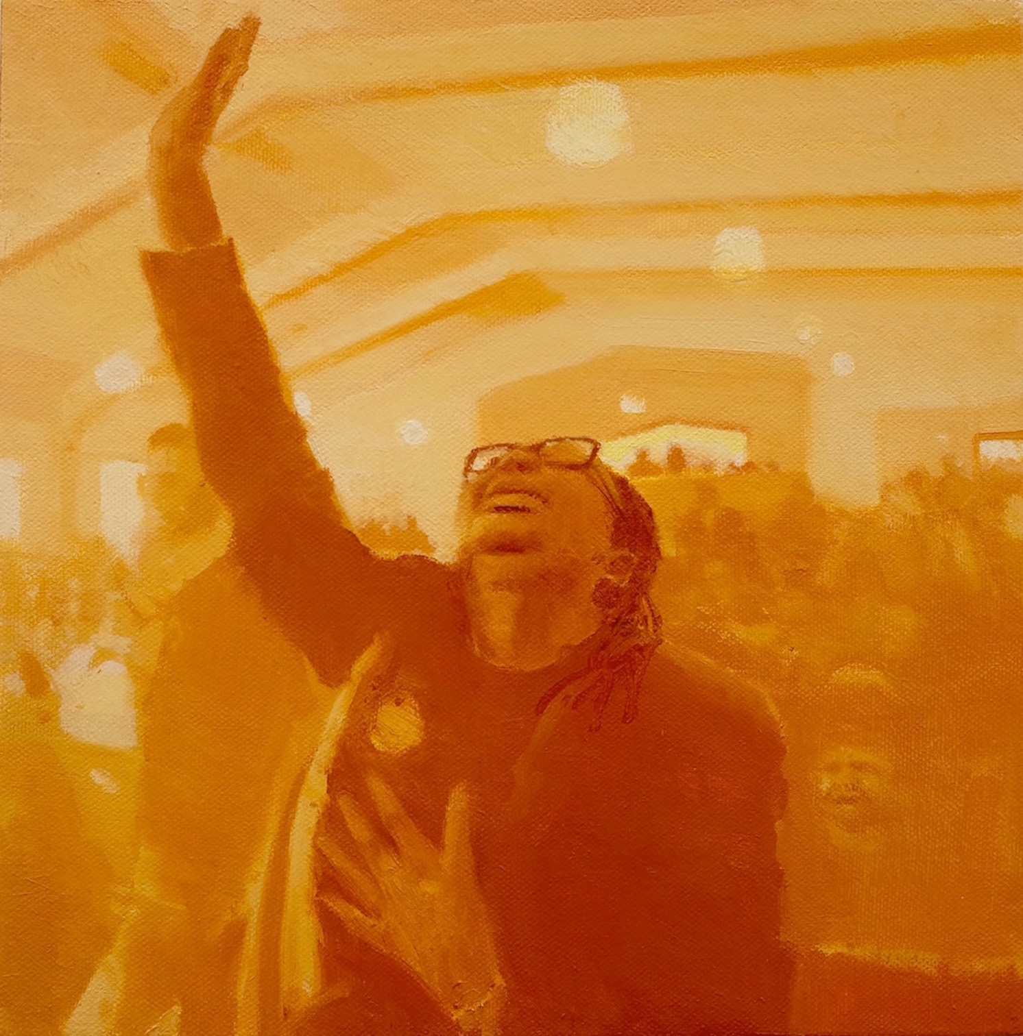 Amen, 2020, 10” x 10”, oil on canvas