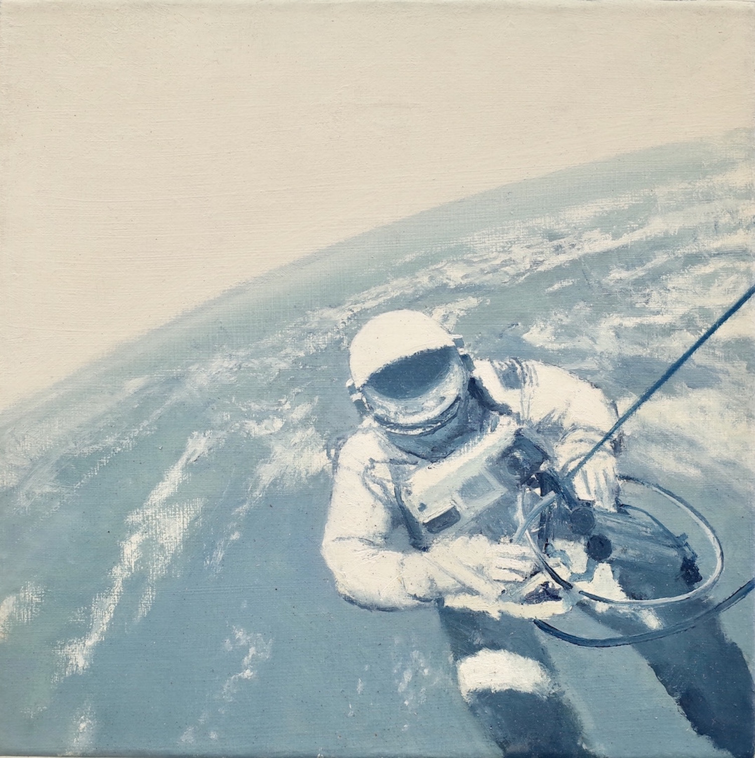 Astronaut, 2014, 9 3/4” x 9 3/4”, oil on canvas