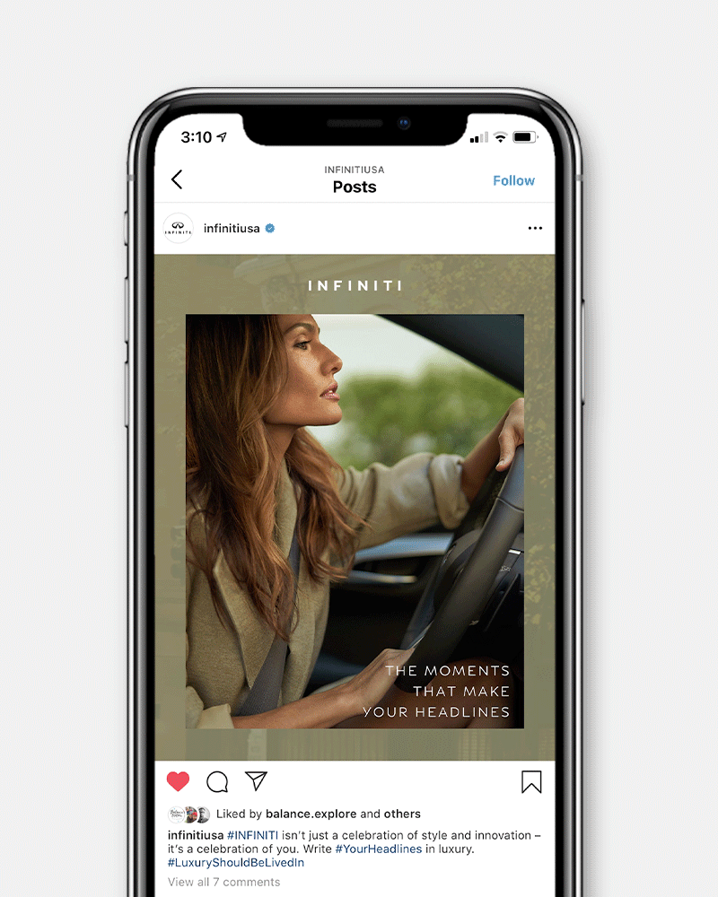 INFINITI USA social post