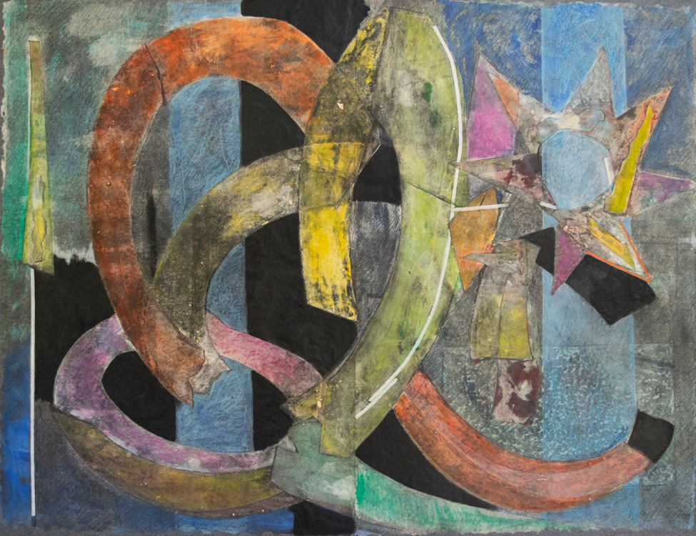 Angels and Serpents Dance (11), 1989, monotype and mixed media, 42x54 inches