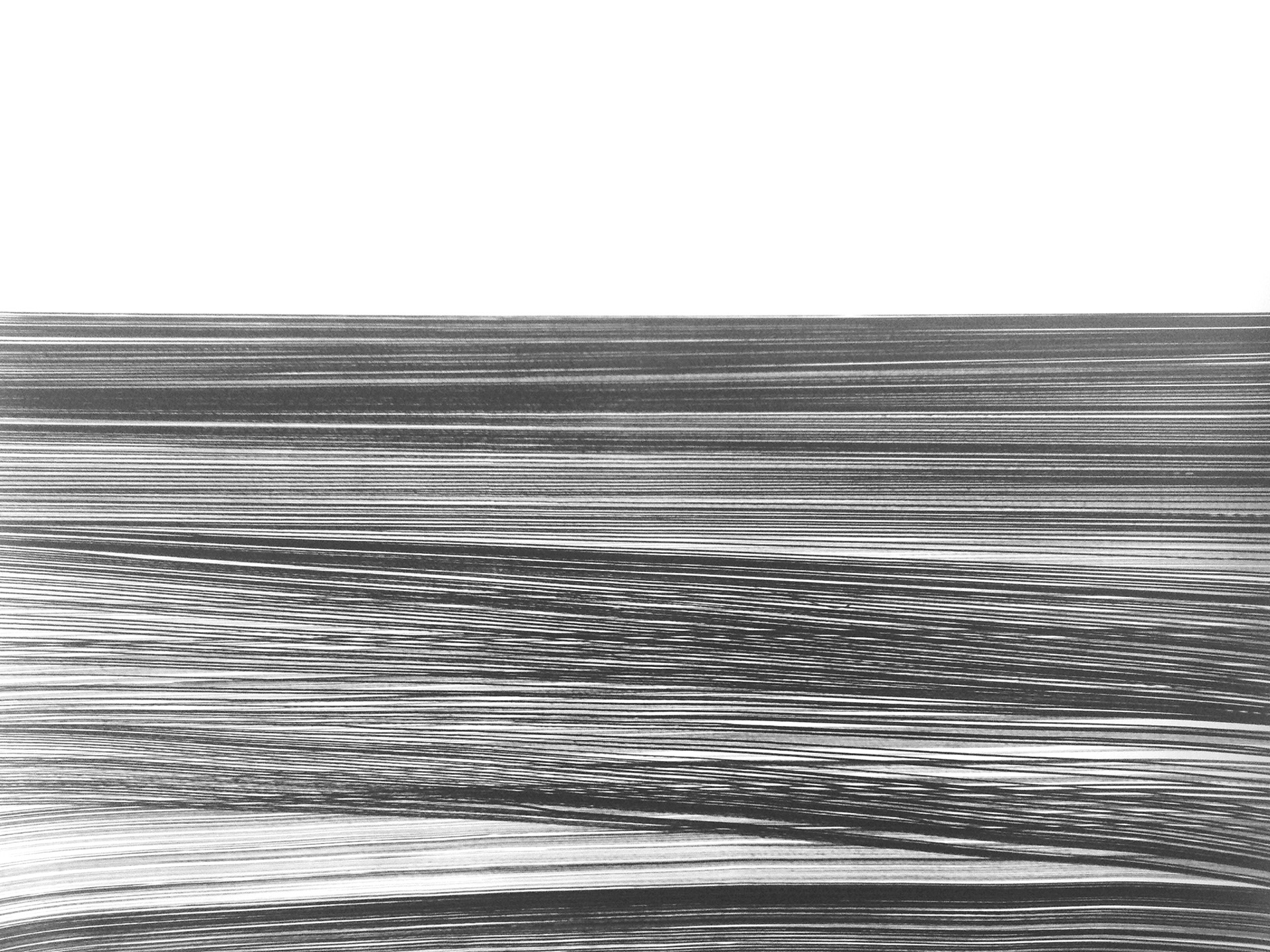 Lignes, double descente, feutre, dessin sur toile, nr4 130 x107 cm, 2018