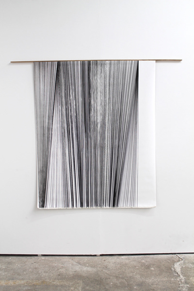 Ligne, mouvement de droite à gauche, dessin sur toile, n° 2, dim.128cmx160cm, 2018