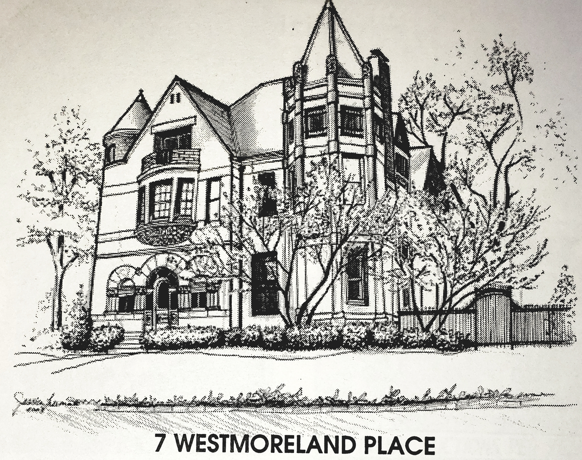 Pen and Ink - West Moreland Place St. Louis