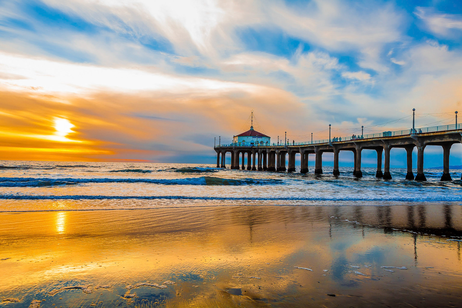 Manhattan Beach Pier at sunset