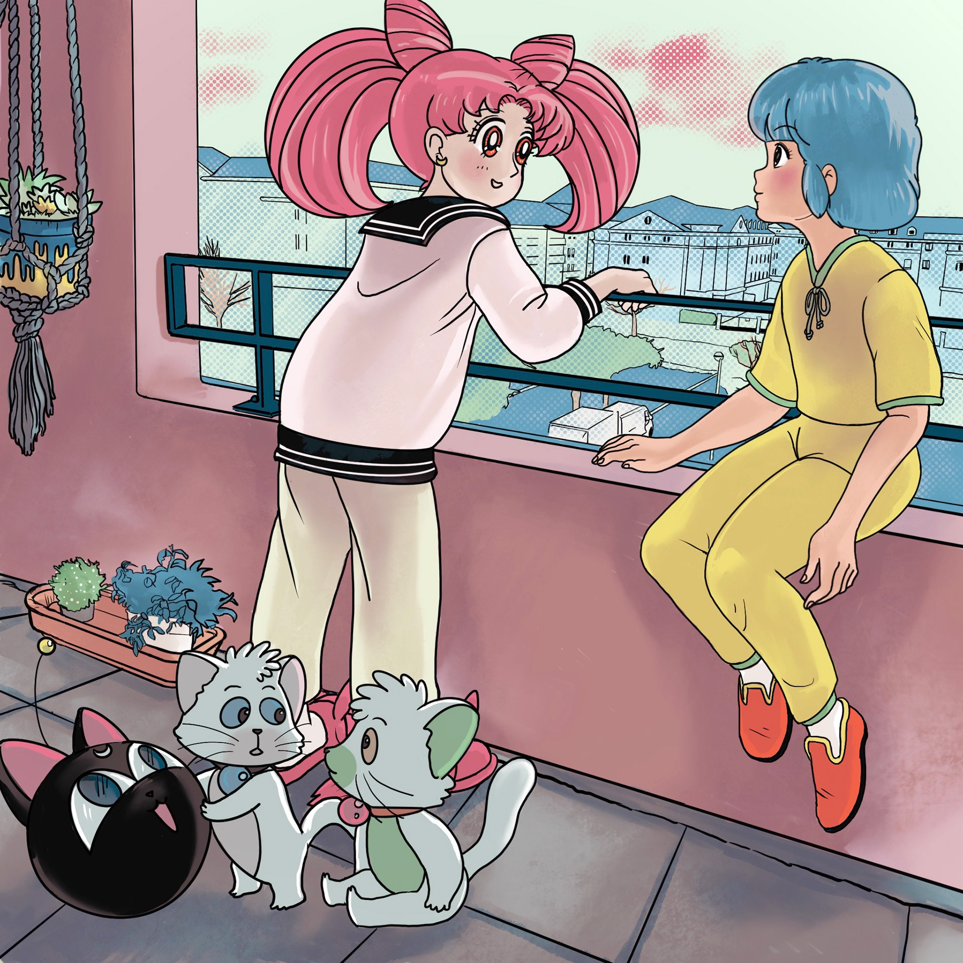 Chibi Usa and Yu