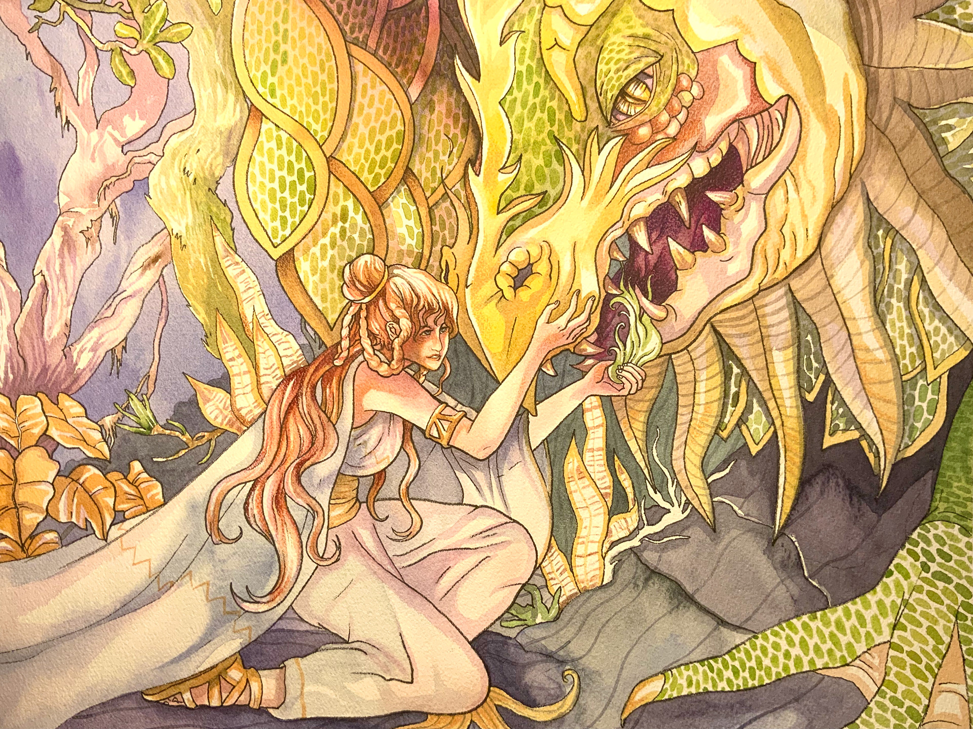 Medea and the Dragon Keeper of the Golden Fleece