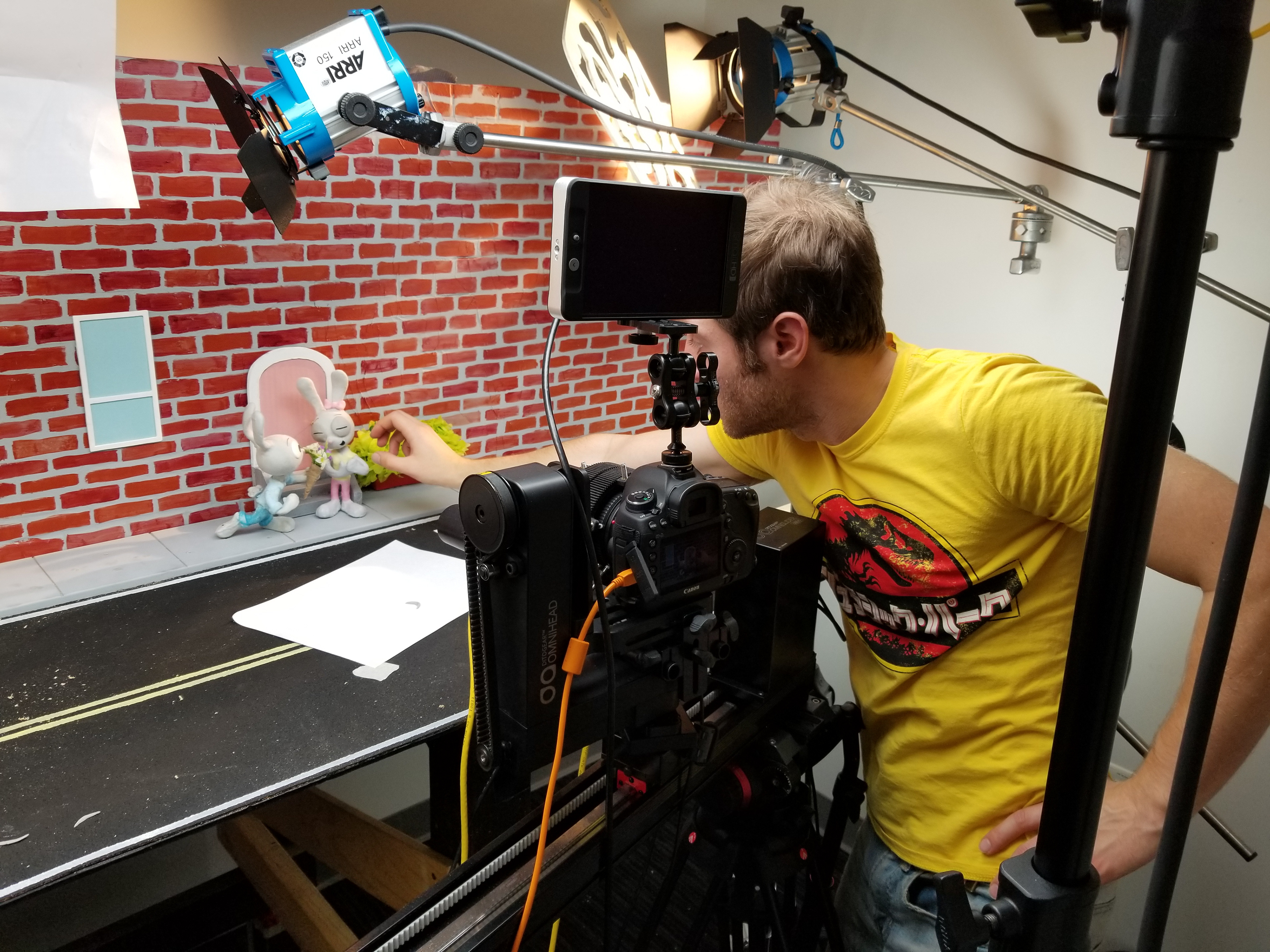 Finishing up the first part of the first shot.