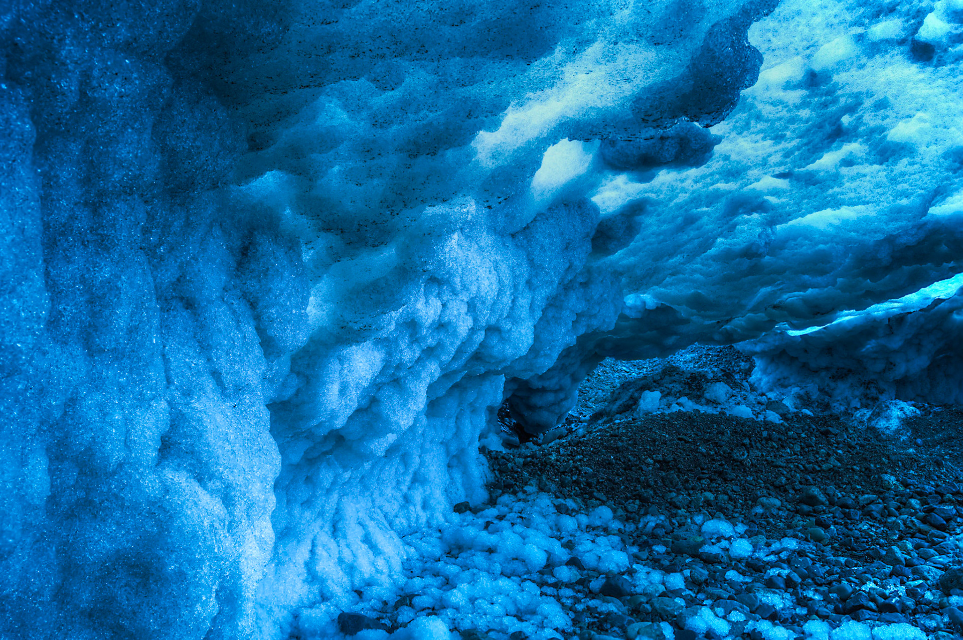 Inside the ice cave underneath the Vatnajökull glacier.  VatnajökulsþjóðgarðurAusturland, IcelandFebruary 1, 2016This is an HDR image consisting of 5 exposures merged in Photomatix Pro. Additional processing in Lightroom and Photoshop.PENTAX K-3, Sigma 18-35mm f/1.8 DC HSM ArtISO 100 24 mm  8.0 sec at ƒ / 11