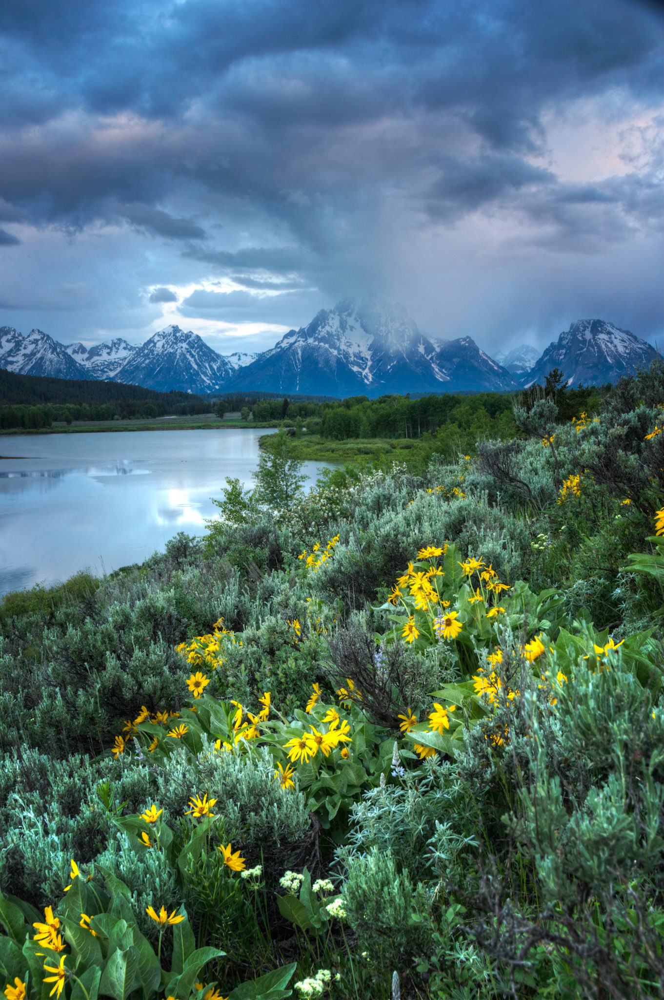Storm at Oxbow Bend 2423Grand Teton National ParkWyomingJune 16, 2014PENTAX K-3, Sigma 18-250mm f/3.5-6.3 DC OS HSMISO 100 28 mm  0.4 sec at ƒ / 11