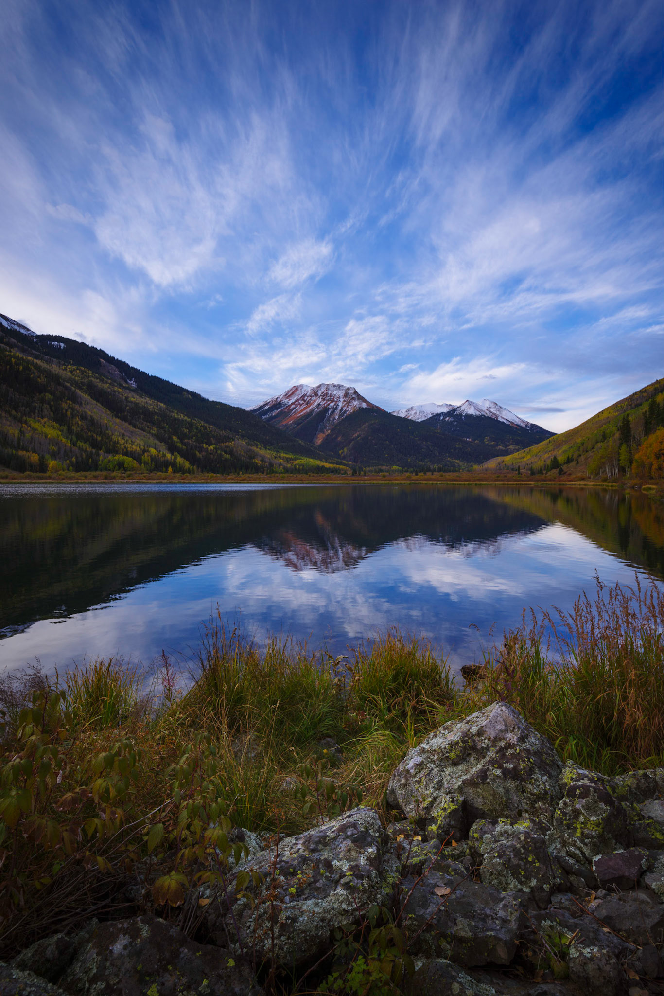 Shortly after sunrise at Crystal Lake. Uncompahgre National ForestColoradoSeptember 27, 2017PENTAX K-1, HD PENTAX-D FA 15-30mm F2.8ED SDM WRISO 100 19 mm  ¹⁄₃₀ sec at ƒ / 16