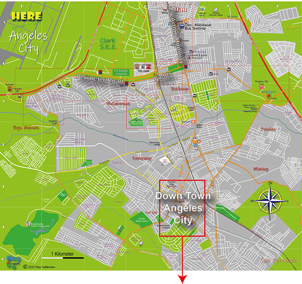 Angeles City Maps - Downtown