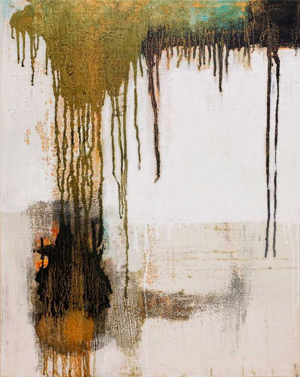We communicate through static / May 2011 / Mixed media on canvas / 76x60cm / Sold