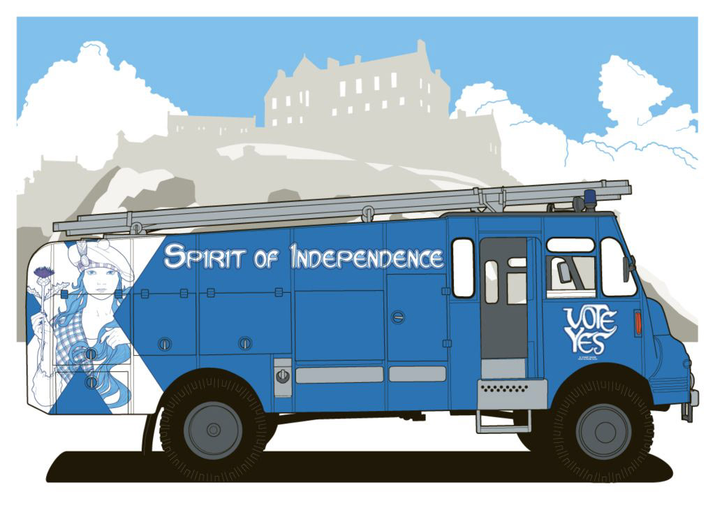 Poster, based on design created for fire engine