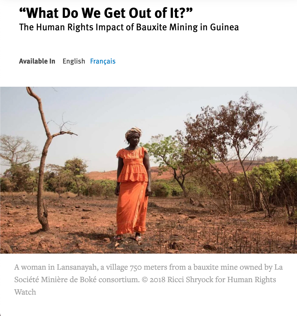"What Do We Get Out of It?" article via Human Rights Watch