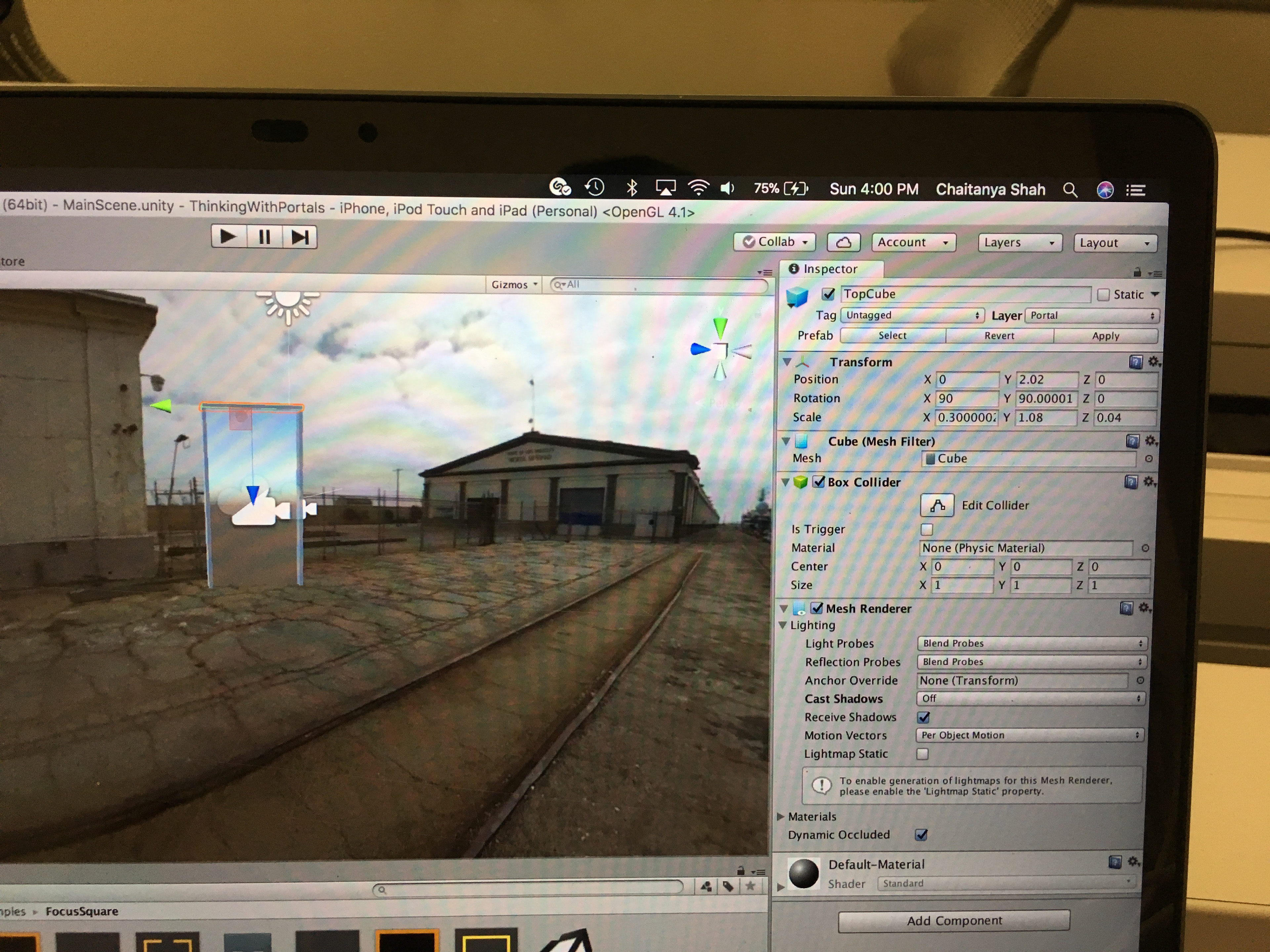 AR app - portal design using Unity game engine