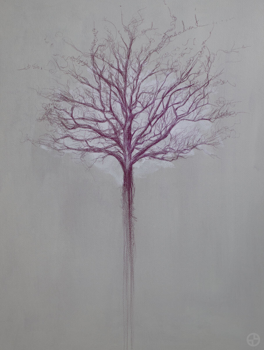 Árbol, 2019. Acrílico sobre papel