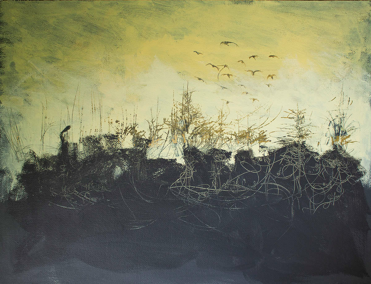 A forest, acrylic on paper, 61x46 cm, 250 €