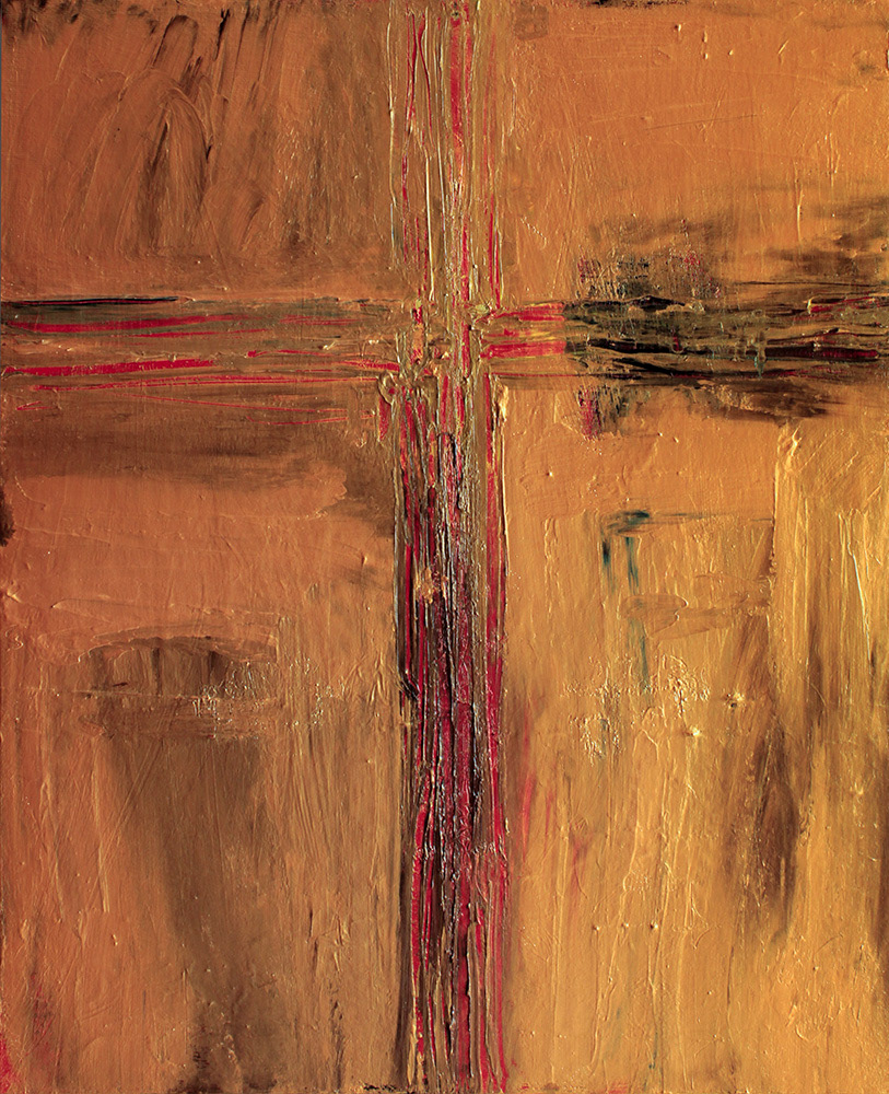 Cross, acrylic on canvas, 56x46 cm, 325 €
