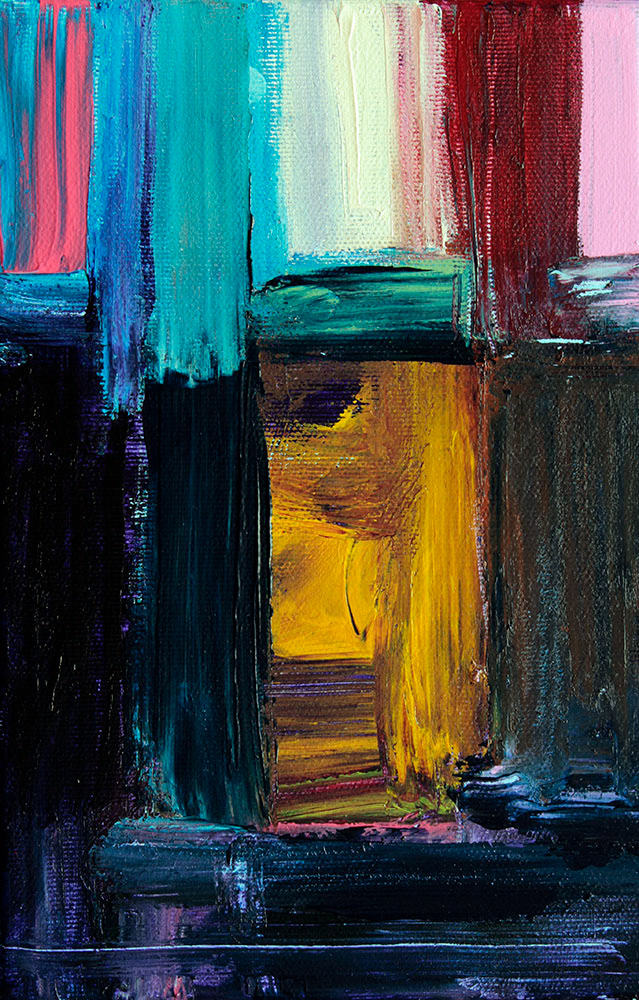 Candle, acrylic on canvas, 24x16 cm, 100 €
