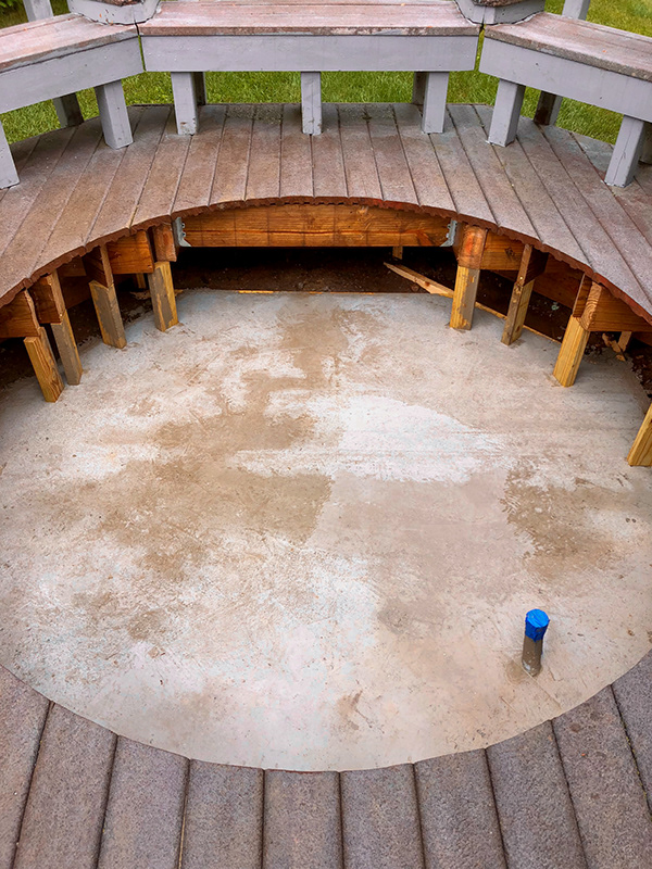 Peter Hollander Concrete Slab for Hot Tub