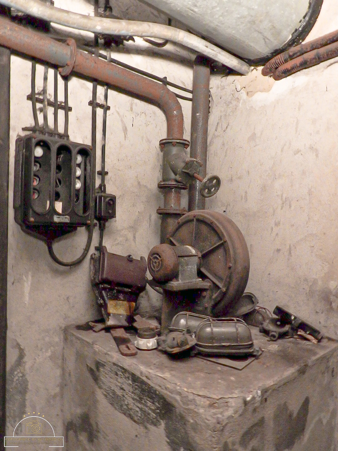 Belüftungseinheit in einem Bunker