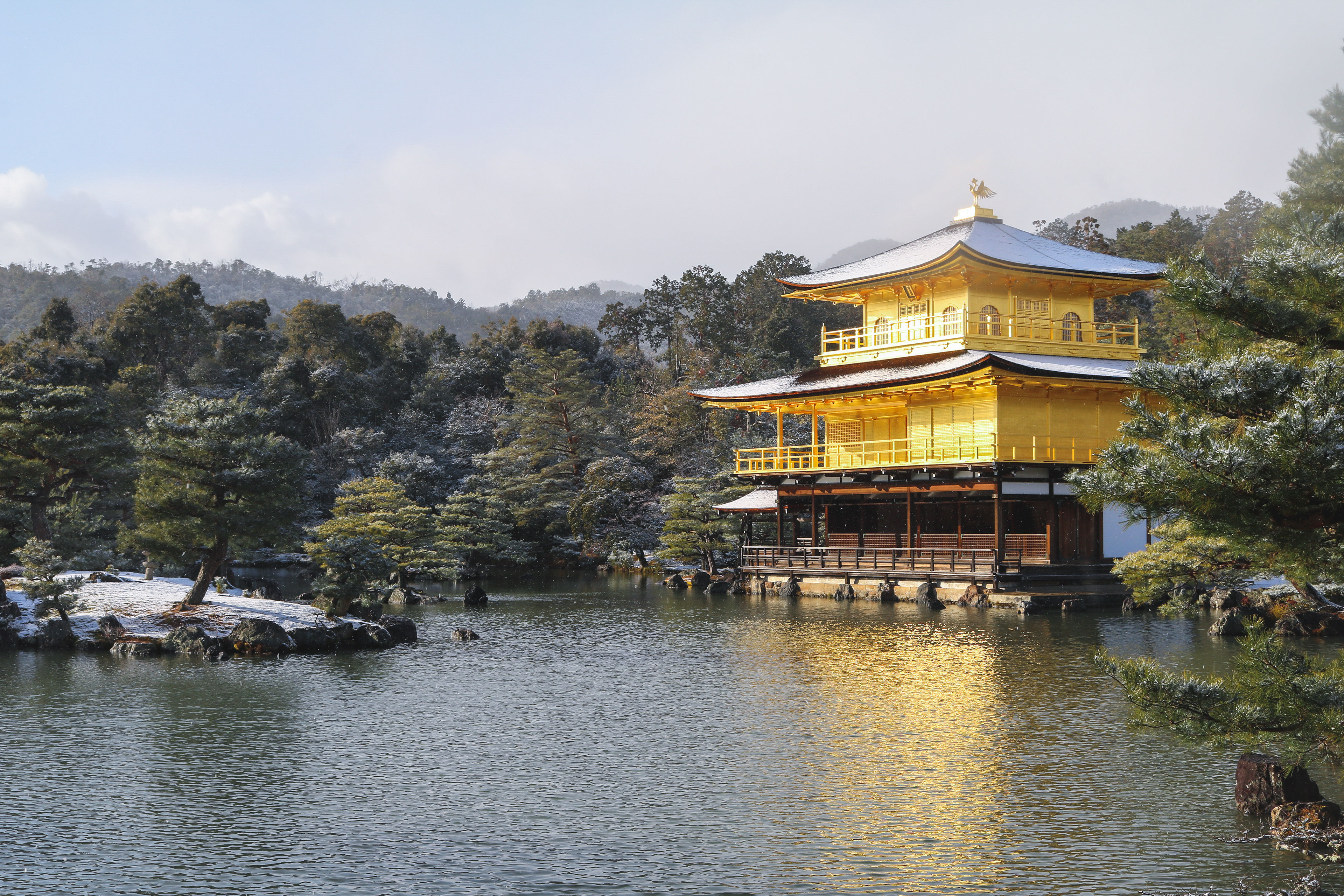 Kinkaku-ji covered in snow, Japan, 2019
