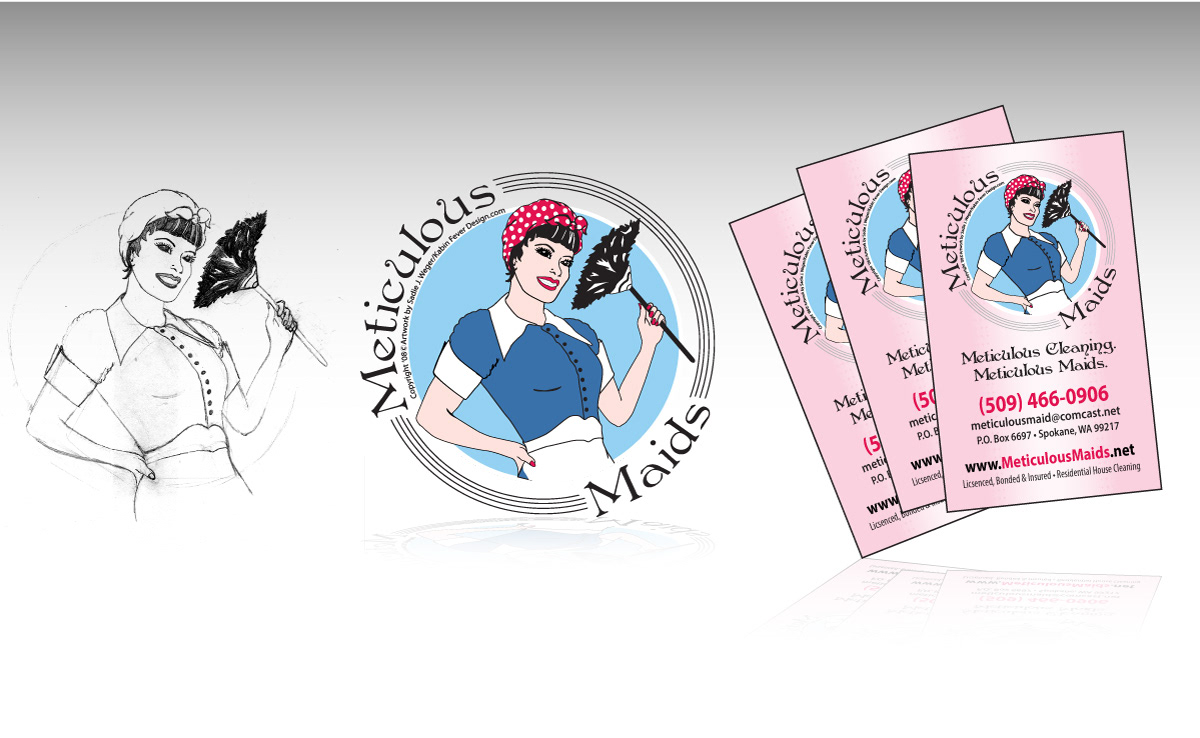 Created Vector Graphic From My Sketch + Business Card Design