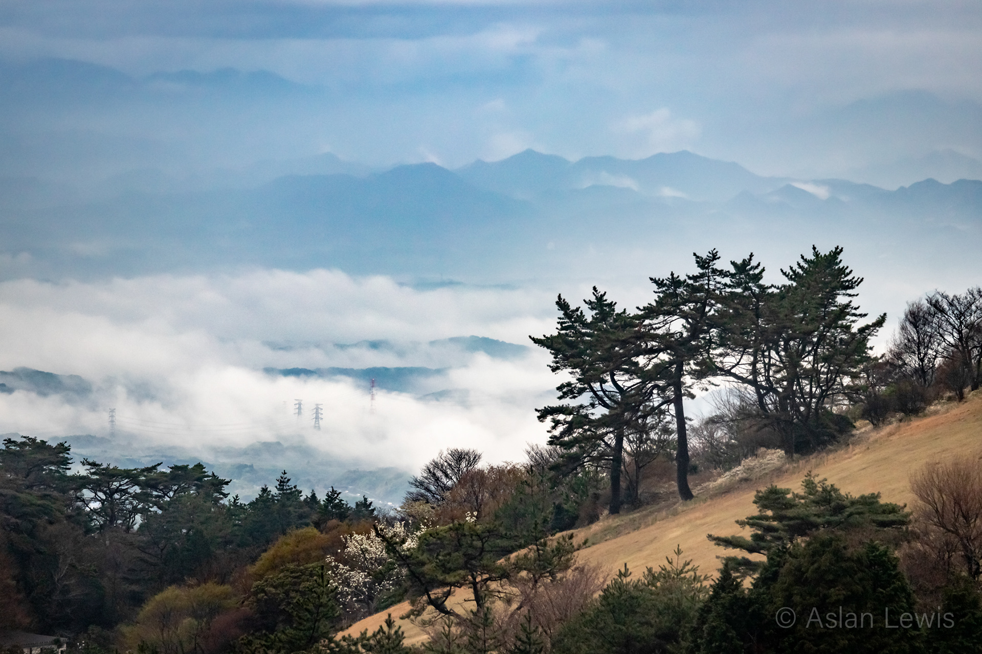 View of Japanese Alps from Mt Rokko, Kobe