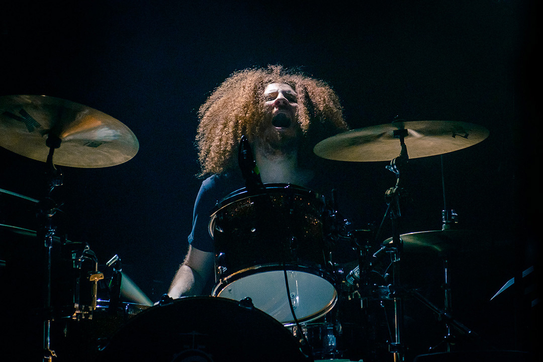 The amazing Sideshow Bob... I mean the amazing Hrafnkell Örn Guðjónsson performing with Agent Fresco at Pumpehuset in Copenhagen, Denmark.