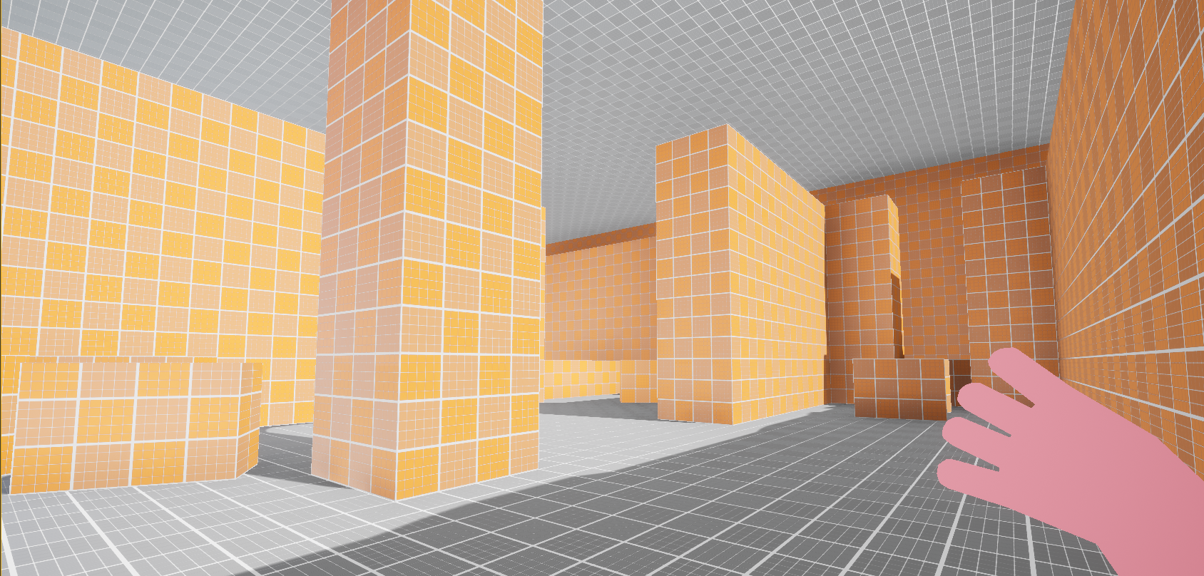 In-engine blockout for scale and perspective.