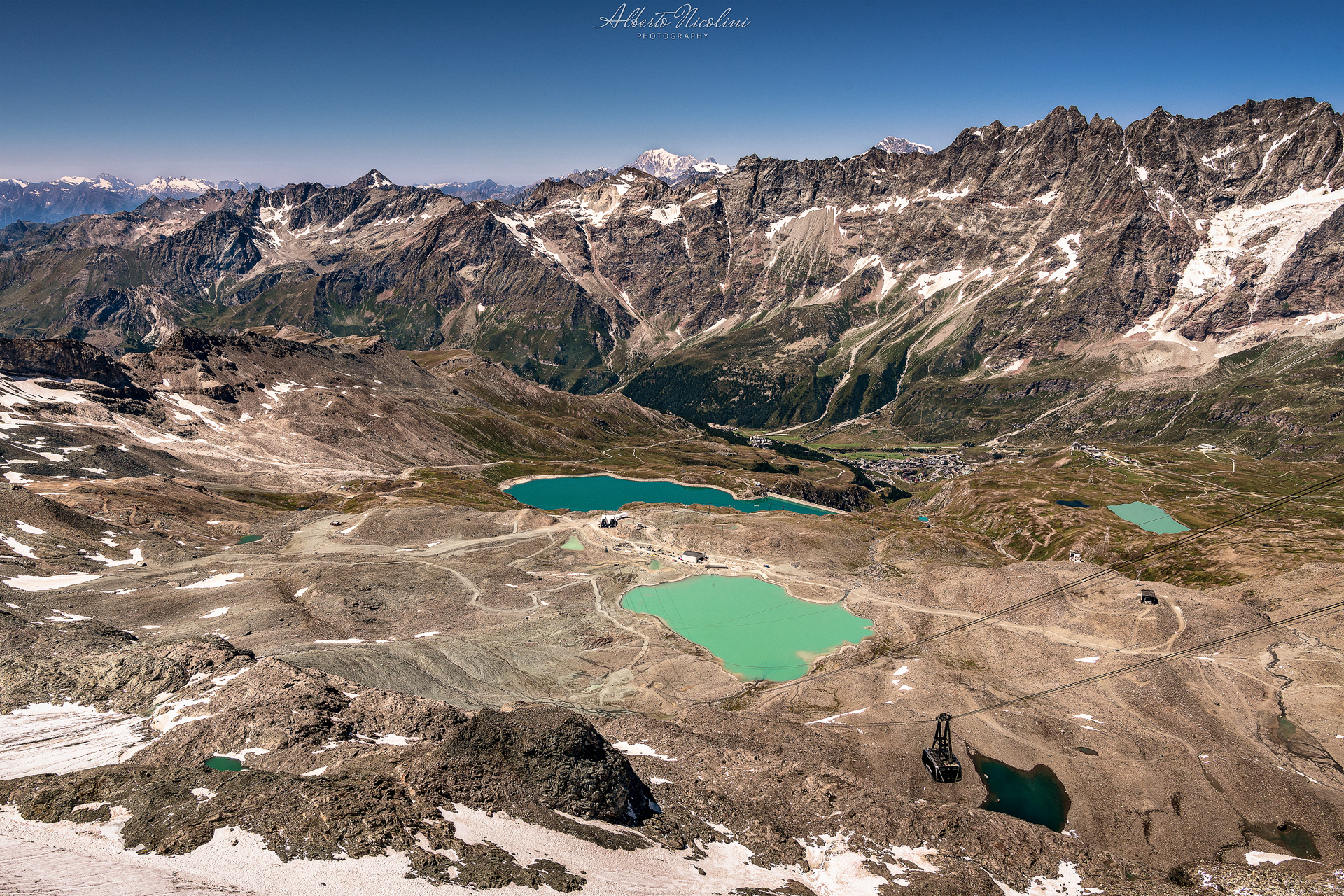 Veduta dalla Testa grigia del Plateau Rosa