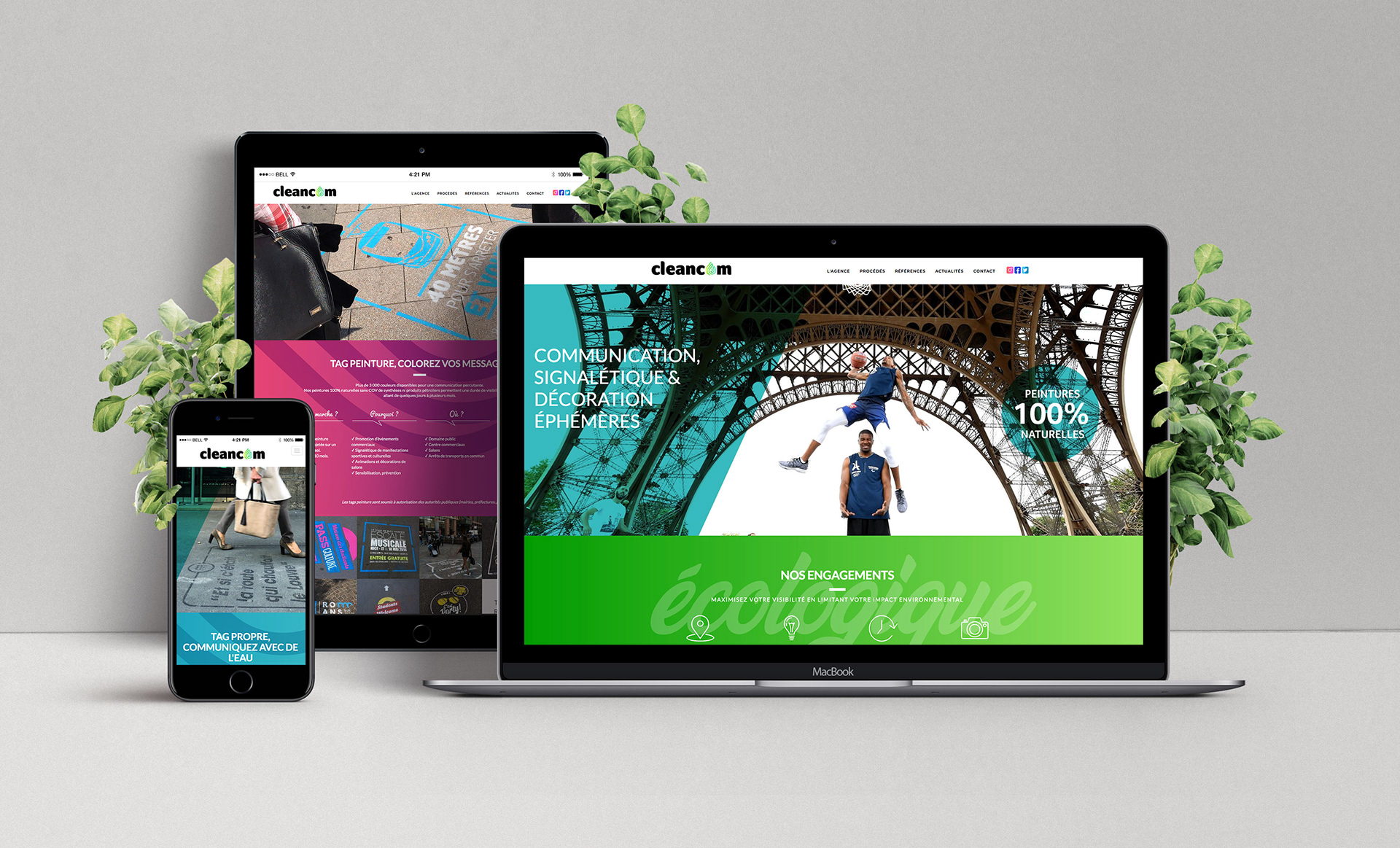 Web design - CLEANCOM
