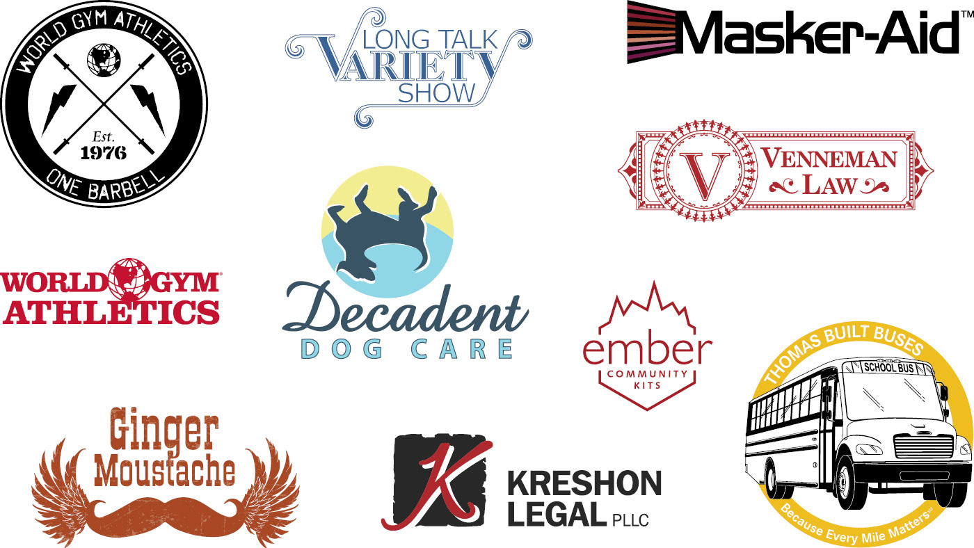 Collection of custom-designed logos